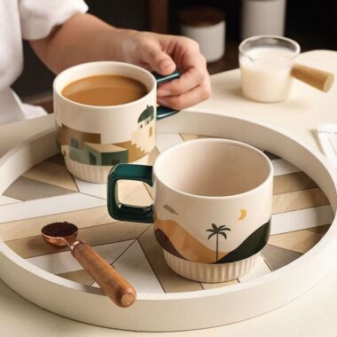 Premium vintage ceramic coffee milk mugs crockery
