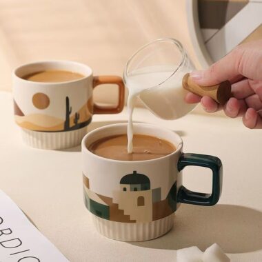 Premium vintage ceramic coffee milk mugs crockery