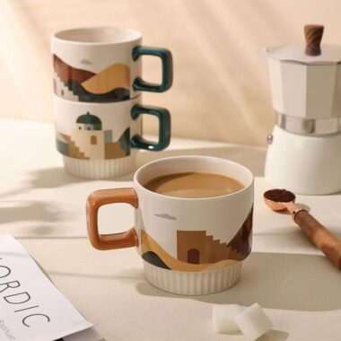 Premium vintage ceramic coffee milk mugs crockery