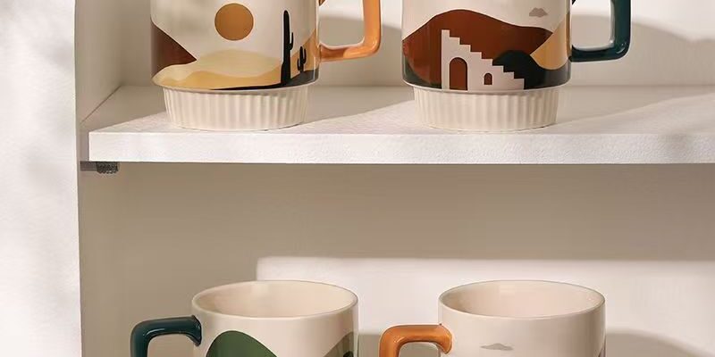 Premium vintage ceramic coffee milk mugs crockery