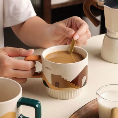 Premium vintage ceramic coffee milk mugs crockery
