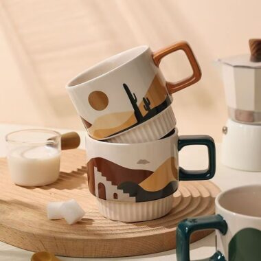 Premium vintage ceramic coffee milk mugs crockery