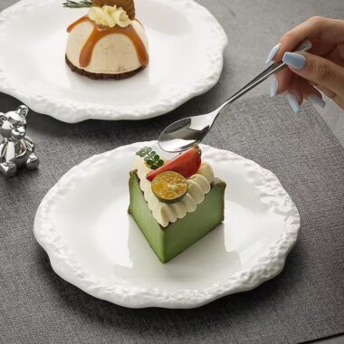 Rock-texture ceramic steak plates & dishes crockery