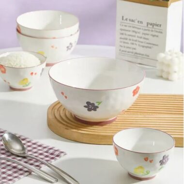 Stylish underglaze ceramic bowls crockery for home dining