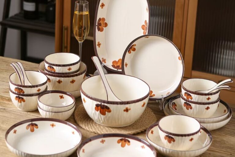 Vintage underglaze color dinner sets crockery for home