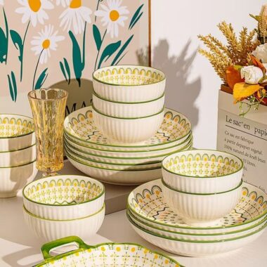 Underglaze color ceramic dinner sets crockery for home use