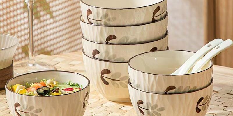 Underglaze color ceramic bowls crockery for home use