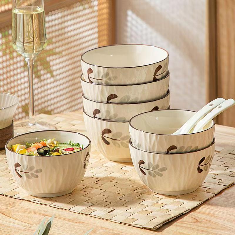 Underglaze color ceramic bowls crockery for home use
