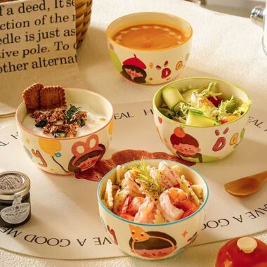 Underglaze parent-child ceramic bowls crockery for home