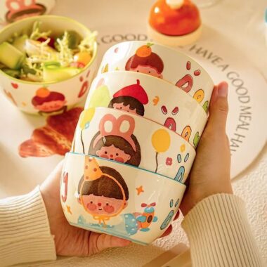 Underglaze parent-child ceramic bowls crockery for home