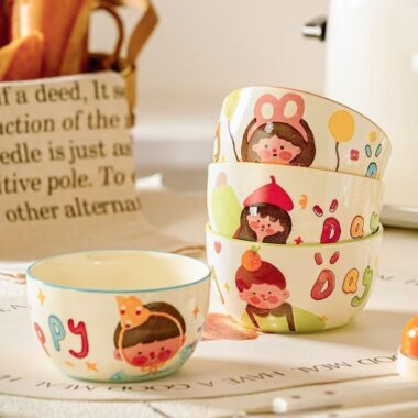 Underglaze parent-child ceramic bowls crockery for home