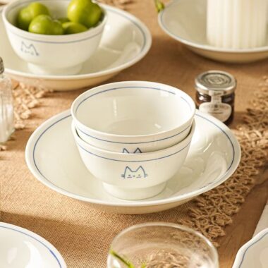 Vintage underglaze animal pattern crockery dinner sets