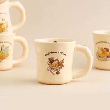 Vintage cream ice-cream ceramic cups & mugs crockery