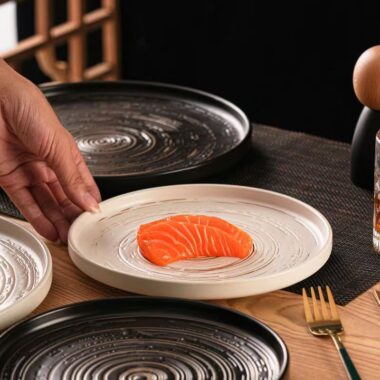 Vintage creative ceramic steak plates & dishes crockery