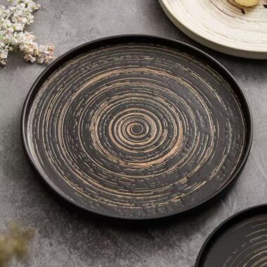 Vintage creative ceramic steak plates & dishes crockery