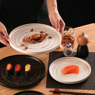 Vintage creative ceramic steak plates & dishes crockery