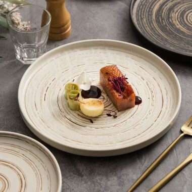 Vintage creative ceramic steak plates & dishes crockery