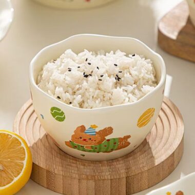 Cute cartoon couple ceramic crockery dinner sets for home