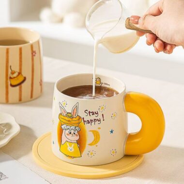Cute cartoon creative ceramic crockery coffee mugs for home