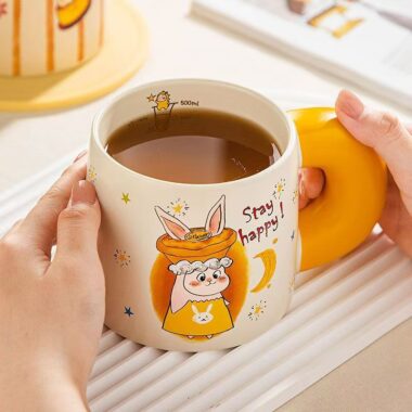 Cute cartoon creative ceramic crockery coffee mugs for home