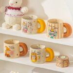 Cute cartoon creative ceramic crockery coffee mugs for home