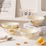 Cute cartoon large capacity ceramic crockery noodle bowls