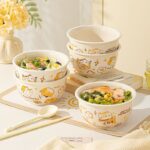 Cute cat underglaze ceramic crockery bowls for home dining