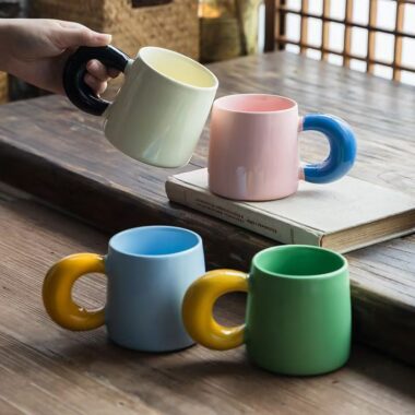 Creative cute chubby ceramic crockery mugs for daily use