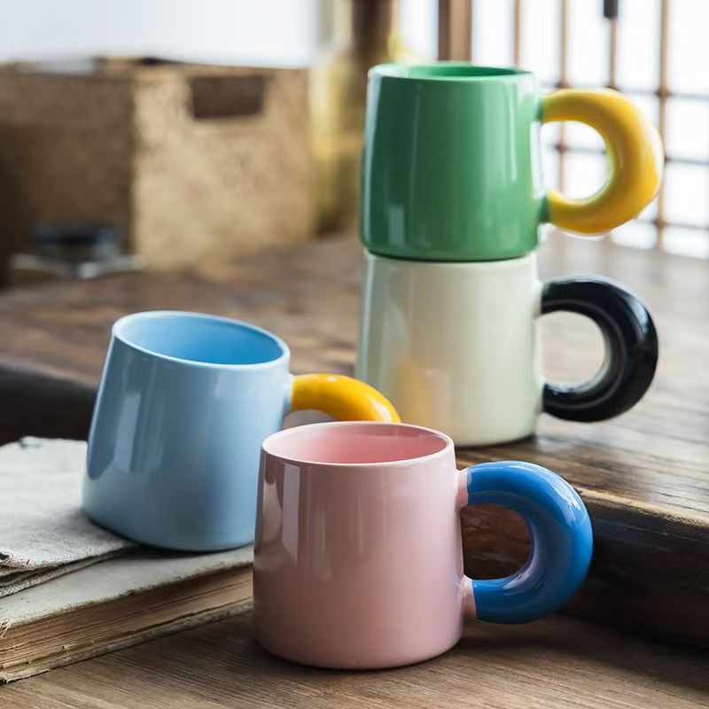 Creative cute chubby ceramic crockery mugs for daily use