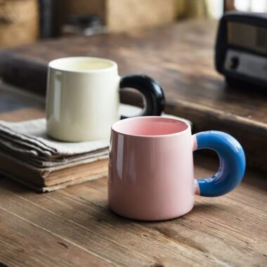 Creative cute chubby ceramic crockery mugs for daily use