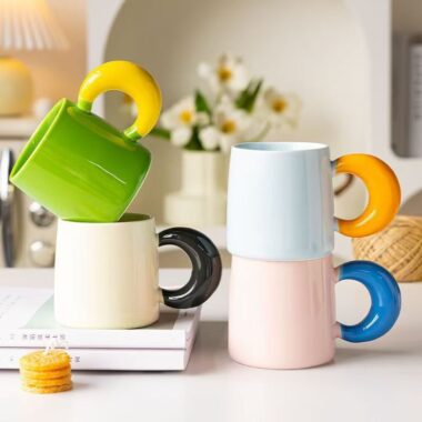 Creative cute chubby ceramic crockery mugs for daily use