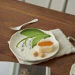 French embossed ceramic crockery plates for home dining