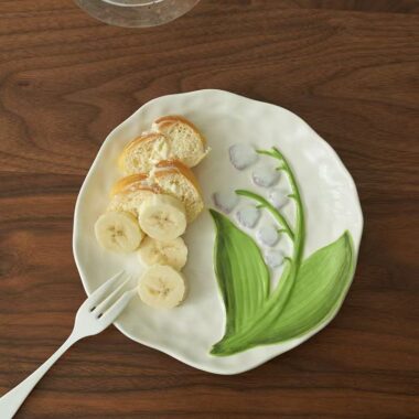 French embossed ceramic crockery plates for home dining