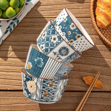 Japanese aesthetic ceramic crockery bowls for home dining
