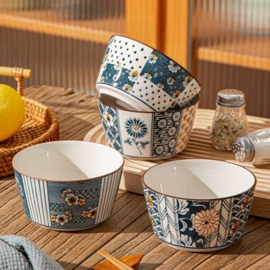 Japanese aesthetic ceramic crockery bowls for home dining