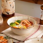 Japanese aesthetic ceramic crockery ramen and rice bowls