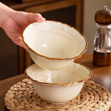 Japanese aesthetic ceramic crockery ramen and rice bowls