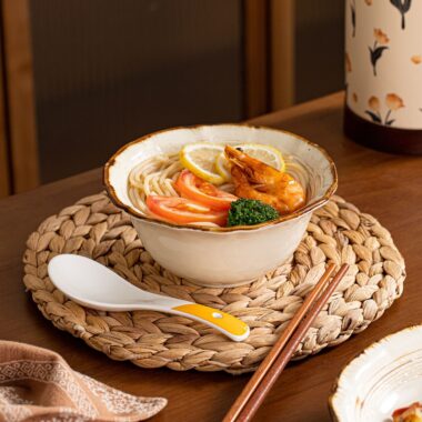 Japanese aesthetic ceramic crockery ramen and rice bowls