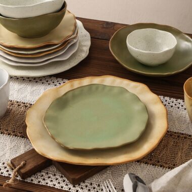 Japanese light luxury ceramic crockery pasta steak plates