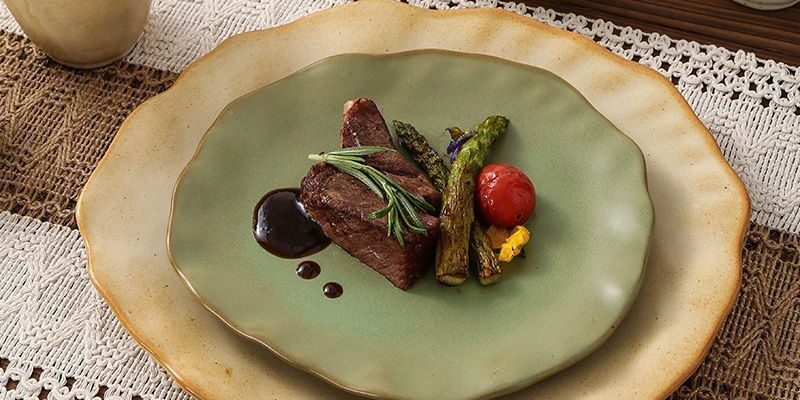 Japanese light luxury ceramic crockery pasta steak plates