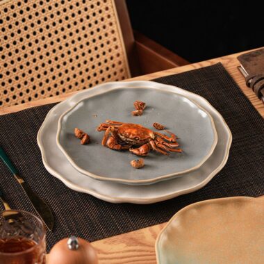 Japanese light luxury ceramic crockery pasta steak plates