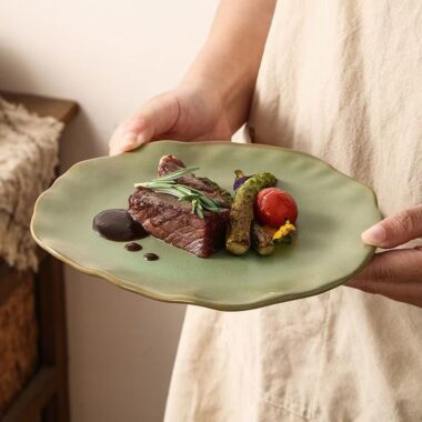 Japanese light luxury ceramic crockery pasta steak plates