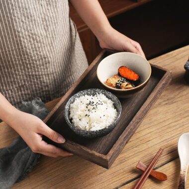 Japanese retro minimalist ceramic crockery rice soup bowls