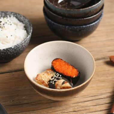 Japanese retro minimalist ceramic crockery rice soup bowls
