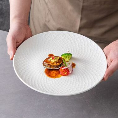 Japanese creative ceramic crockery plates for steak and pasta