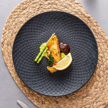 Japanese creative ceramic crockery plates for steak and pasta