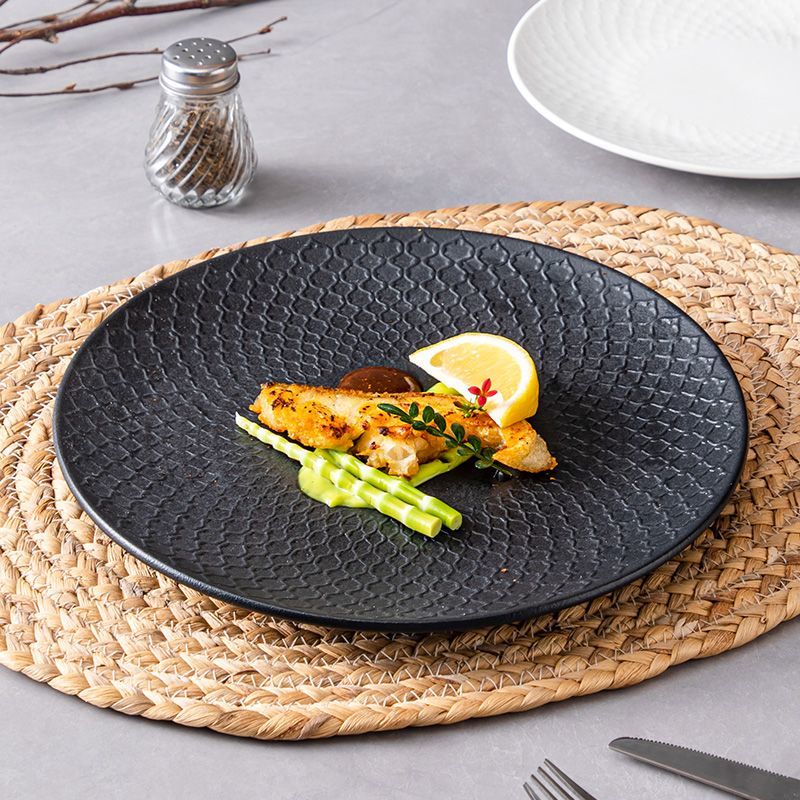 Japanese creative ceramic crockery plates for steak and pasta
