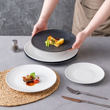 Japanese creative ceramic crockery plates for steak and pasta