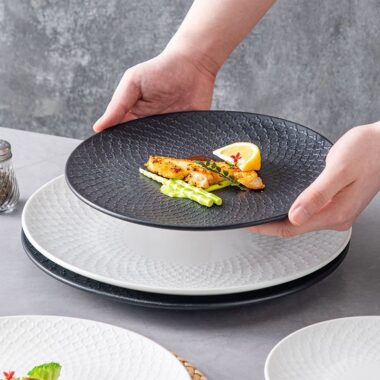 Japanese creative ceramic crockery plates for steak and pasta