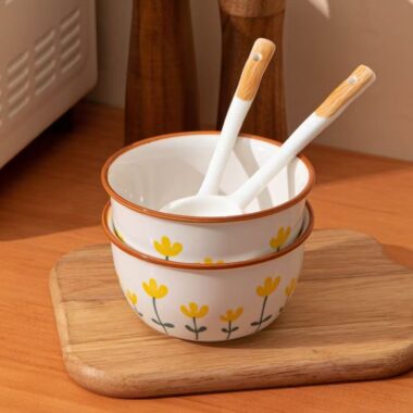 Japanese underglaze heat resistant ceramic crockery bowls